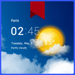 Transparent clock weather Pro icon