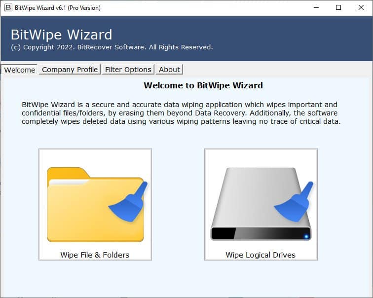 تحميل برنامج BitRecover BitWipe Wizard | أداة مسح البيانات بصورة نهائية